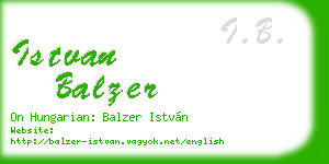 istvan balzer business card